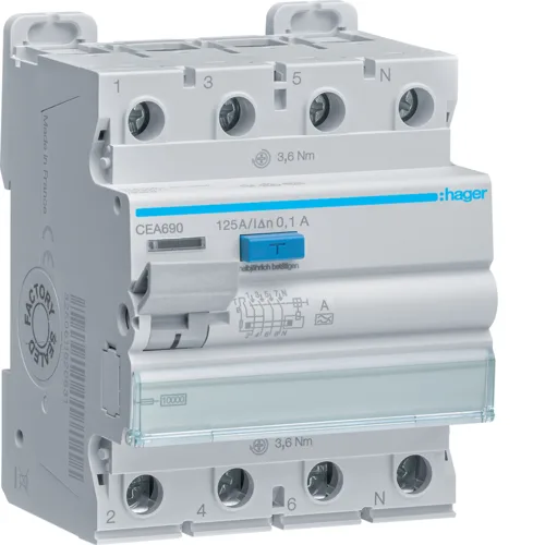ПЗУ 4P 10kA 125A 100mA A ПЗУ 4P 10kA 125A 100mA A