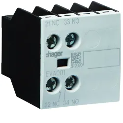 Додатковий контакт 1НВ+1НЗ для EV007-10…EV038-10, EVN022…EVN045, EVL014…EVL027 Додатковий контакт 1НВ+1НЗ для EV007-10…EV038-10, EVN022…EVN045, EVL014…EVL027