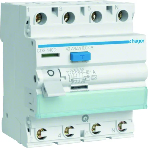 ПЗУ QC 4P 40A 30mA A ПЗУ QC 4P 40A 30mA A