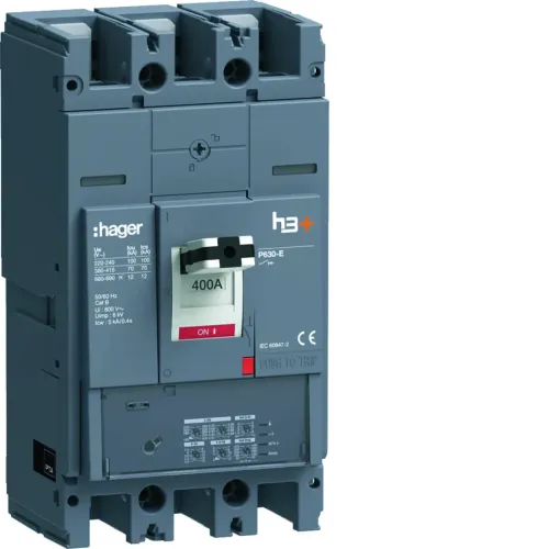 Автоматичний вимикач h3+, P630, In=400A, 3п, 70kA, LSI Автоматичний вимикач h3+, P630, In=400A, 3п, 70kA, LSI