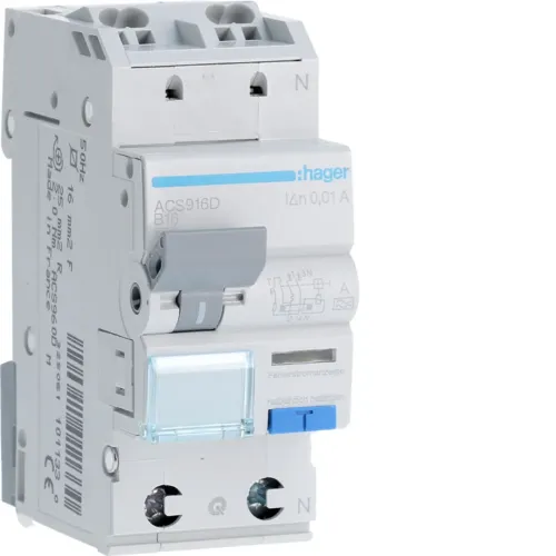 ДАВ QC 1P+N 6kA B-16A 10mA A ДАВ QC 1P+N 6kA B-16A 10mA A