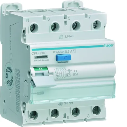 ПЗУ 4P 10kA 80A 300mA A-Hi S ПЗУ 4P 10kA 80A 300mA A-Hi S