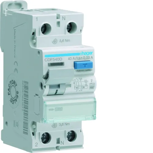 ПЗУ 2P 10kA 40A 30mA F ПЗУ 2P 10kA 40A 30mA F