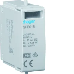 Вставний модуль T2 L-N Uc 275V Imax 40kA Up 1.35kV Вставний модуль T2 L-N Uc 275V Imax 40kA Up 1.35kV