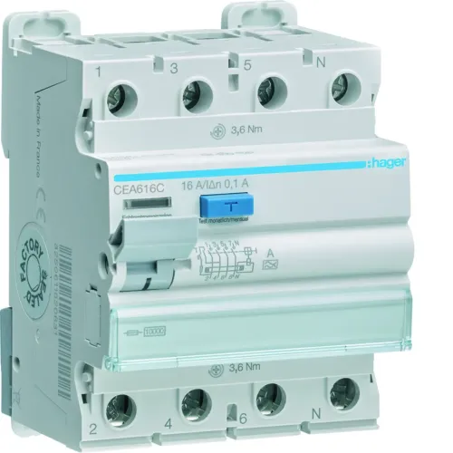 ПЗУ 4P 10kA 16A 100mA A ПЗУ 4P 10kA 16A 100mA A