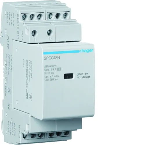 Розрядник (ПЗІП) T3 3P+N Uc 264V In 3kA Up 1.4kV +дод.контакт Розрядник (ПЗІП) T3 3P+N Uc 264V In 3kA Up 1.4kV +дод.контакт