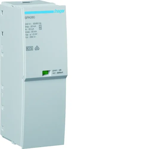 Вставной модуль L-N Uc 264V Iimp 25kA Up 1.5kV для SPA180 Вставной модуль L-N Uc 264V Iimp 25kA Up 1.5kV для SPA180