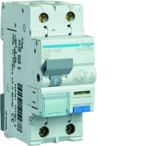 Дифавтомат 1P+N 6kA B-40A 30mA A Дифавтомат 1P+N 6kA B-40A 30mA A