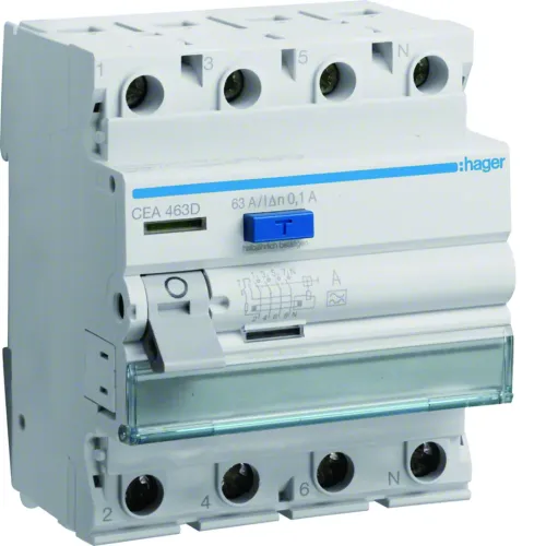 ПЗУ 4P 6kA 63A 100mA A ПЗУ 4P 6kA 63A 100mA A