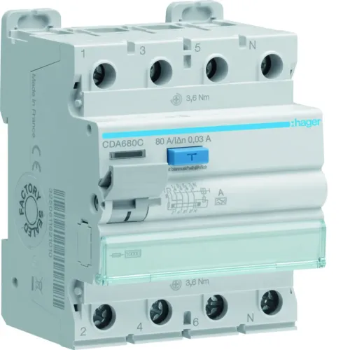 ПЗУ 4P 10kA 80A 30mA A ПЗУ 4P 10kA 80A 30mA A
