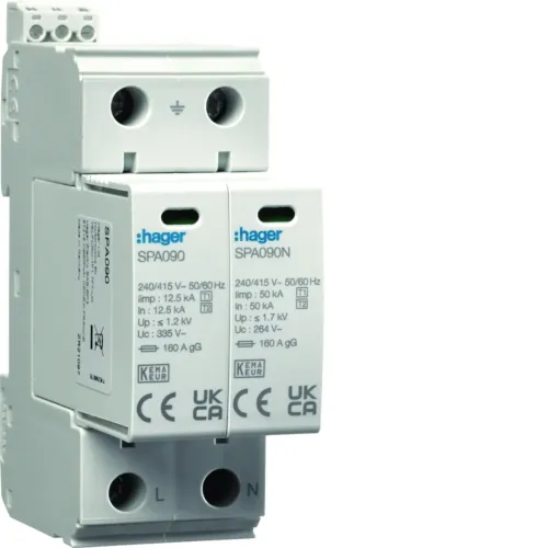 Розрядник (ПЗІП) T1+T2 2P 25kA 1,2kV TN-S TT +дод.контакт Розрядник (ПЗІП) T1+T2 2P 25kA 1,2kV TN-S TT +дод.контакт