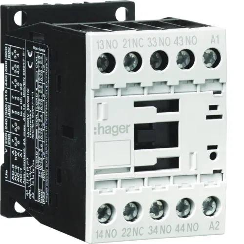 Контактор корпусный 4P, 3НО + 1НЗ, 230В-АС, 4А AC-15 Контактор корпусный 4P, 3НО + 1НЗ, 230В-АС, 4А AC-15