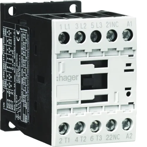 Контактор корпусный 3P + 1НЗ, 230В-АС, 9А AC-3 Контактор корпусный 3P + 1НЗ, 230В-АС, 9А AC-3