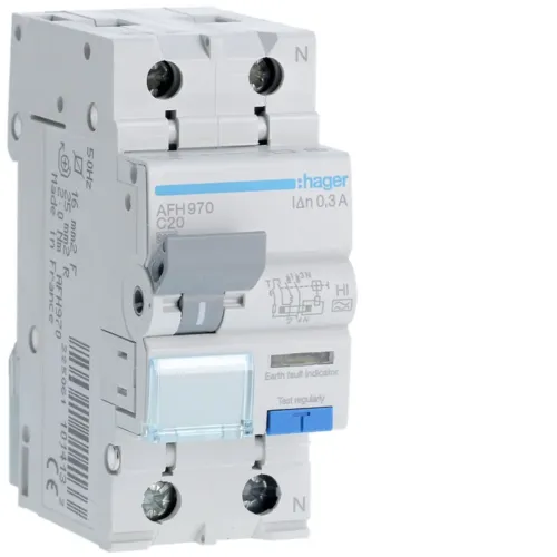 Дифавтомат 1P+N 6kA C-20A 300mA HI Дифавтомат 1P+N 6kA C-20A 300mA HI