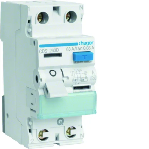 ПЗУ QC 2P 63A 30mA A ПЗУ QC 2P 63A 30mA A