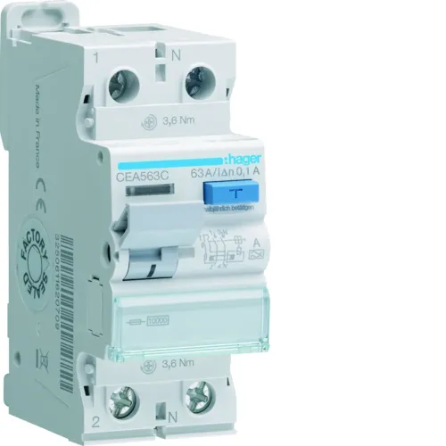 ПЗВ 2P 10kA 63A 100mA A ПЗВ 2P 10kA 63A 100mA A