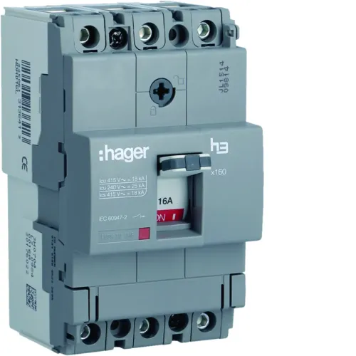 Автоматический выключатель x160, In=16А, 3п, 18kA, Тфикс./Мфикс. Автоматический выключатель x160, In=16А, 3п, 18kA, Тфикс./Мфикс.