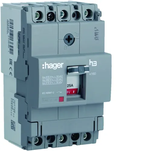 Автоматический выключатель x160, In=25А, 3п, 18kA, Тфикс./Мфикс. Автоматический выключатель x160, In=25А, 3п, 18kA, Тфикс./Мфикс.