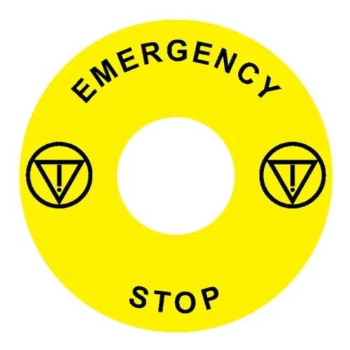 Наклейка Ex9P1 H S6EN (Emergency Stop) 60мм для кнопок Ex9P1 H Наклейка Ex9P1 H S6EN (Emergency Stop) 60мм для кнопок Ex9P1 H