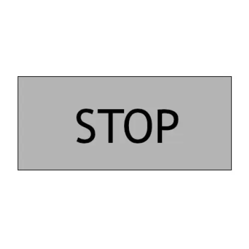 Наклейка Ex9P1 S S7 (STOP) для шильдика Ex9P1 S SH Наклейка Ex9P1 S S7 (STOP) для шильдика Ex9P1 S SH