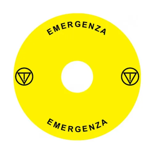 Наклейка Ex9P1 H S9IT (Emergency Stop) 90мм для кнопок Ex9P1 H Наклейка Ex9P1 H S9IT (Emergency Stop) 90мм для кнопок Ex9P1 H