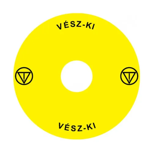 Наклейка Ex9P1 H S9HU (Emergency Stop) 90мм для кнопок Ex9P1 H Наклейка Ex9P1 H S9HU (Emergency Stop) 90мм для кнопок Ex9P1 H