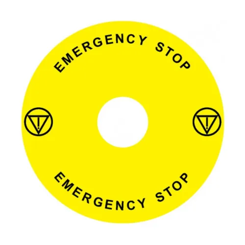 Наклейка Ex9P1 H S9EN (Emergency Stop) 90мм для кнопок Ex9P1 H Наклейка Ex9P1 H S9EN (Emergency Stop) 90мм для кнопок Ex9P1 H