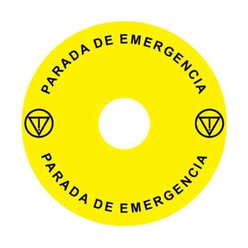 Наклейка Ex9P1 H S9ES (Emergency Stop) 90мм для кнопок Ex9P1 H Наклейка Ex9P1 H S9ES (Emergency Stop) 90мм для кнопок Ex9P1 H