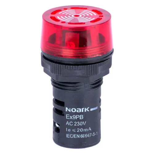Зумер Ex9PB B r 230V AC прерывистый звук мигающий красный Зумер Ex9PB B r 230V AC прерывистый звук мигающий красный