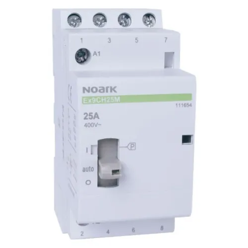 Модульный контактор с ручным управлением Ex9CH25M 25A 220-240V AC 4NO Модульный контактор с ручным управлением Ex9CH25M 25A 220-240V AC 4NO