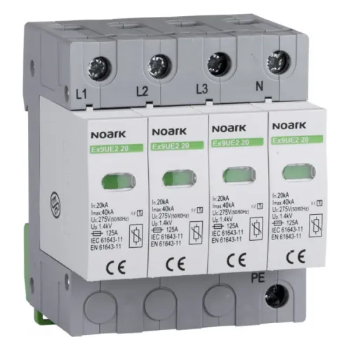 Обмежувач перенапруги Ex9UE2 клас 2 (C) In=20kA Uc=440V/AC 4P із додатковим контактом Обмежувач перенапруги Ex9UE2 клас 2 (C) In=20kA Uc=440V/AC 4P із додатковим контактом