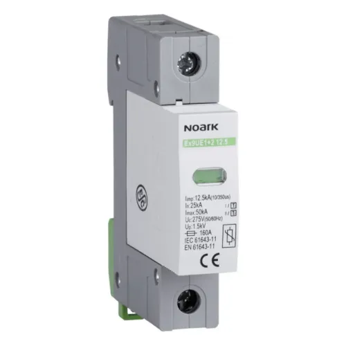 Ограничитель перенапряжения Ex9UE1+2 класс 1+2 (B+C) Iimp=12,5kA Uc=275V/AC 1P с дополнительным контактом Ограничитель перенапряжения Ex9UE1+2 класс 1+2 (B+C) Iimp=12,5kA Uc=275V/AC 1P с дополнительным контактом