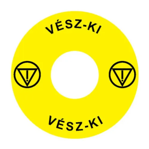 Наклейка Ex9P1 H S6HU (Emergency Stop) 60мм для кнопок Ex9P1 H Наклейка Ex9P1 H S6HU (Emergency Stop) 60мм для кнопок Ex9P1 H