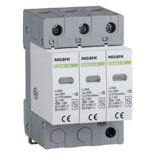 Обмежувач перенапруги Ex9UE2 клас 2 (C) In=20kA Uc=320V/AC 3P Обмежувач перенапруги Ex9UE2 клас 2 (C) In=20kA Uc=320V/AC 3P