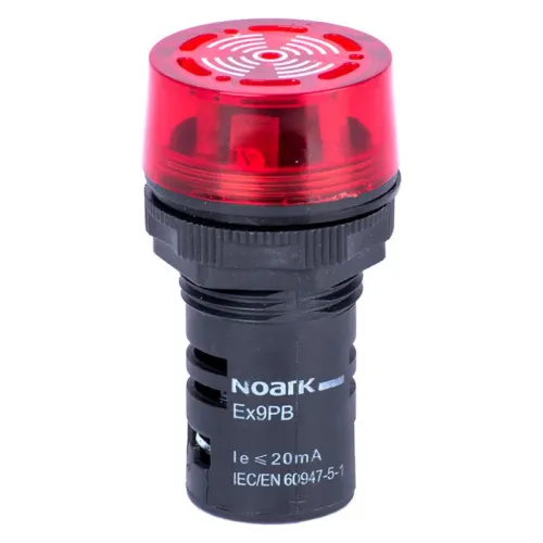 Зумер Ex9PB B r 24V AC/DC переривчастий звук миготливий червоний Зумер Ex9PB B r 24V AC/DC переривчастий звук миготливий червоний