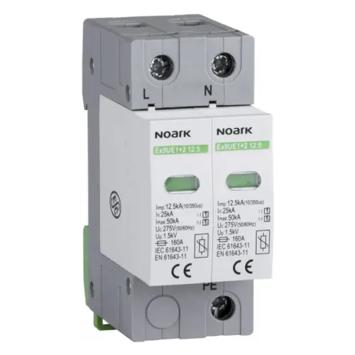 Обмежувач перенапруги Ex9UE1+2 клас 1+2 (B+C) Iimp=12,5kA Uc=275V/AC 2P Обмежувач перенапруги Ex9UE1+2 клас 1+2 (B+C) Iimp=12,5kA Uc=275V/AC 2P