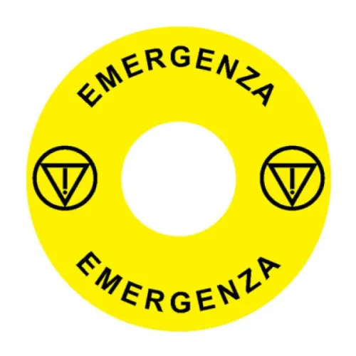 Наклейка Ex9P1 H S6IT (Emergency Stop) 60мм для кнопок Ex9P1 H Наклейка Ex9P1 H S6IT (Emergency Stop) 60мм для кнопок Ex9P1 H