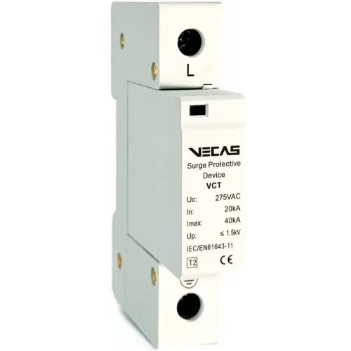 Ограничитель импульсных перенапряжений VCS1 класс C 1Р In=20кА Un=400B Im=40кА Ограничитель импульсных перенапряжений VCS1 класс C 1Р In=20кА Un=400B Im=40кА