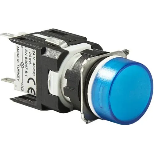 Світлосигнальна арматура кругла синя LED 12-24V AC/DC Світлосигнальна арматура кругла синя LED 12-24V AC/DC