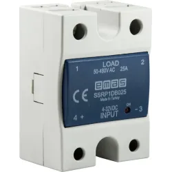 Реле твердотільне 25А 50-480V AC, напруга управління 4-32V DC Реле твердотільне 25А 50-480V AC, напруга управління 4-32V DC
