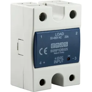 Реле твердотільне 25А 50-480V AC, напруга управління 4-32V DC Реле твердотільне 25А 50-480V AC, напруга управління 4-32V DC