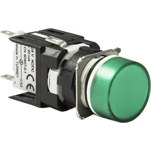 Светосигнальная арматура круглая зеленая LED 12-24V AC/DC Светосигнальная арматура круглая зеленая LED 12-24V AC/DC