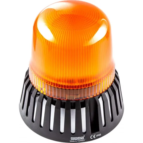 Проблисковий маяк жовтий мультифункціональний із зумером 120 12-24V AC/DC Проблисковий маяк жовтий мультифункціональний із зумером 120 12-24V AC/DC