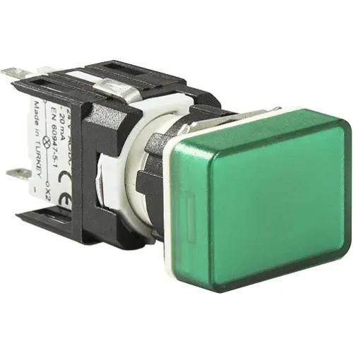 Светосигнальная арматура прямоугольная зеленая LED 12-24V AC/DC Светосигнальная арматура прямоугольная зеленая LED 12-24V AC/DC