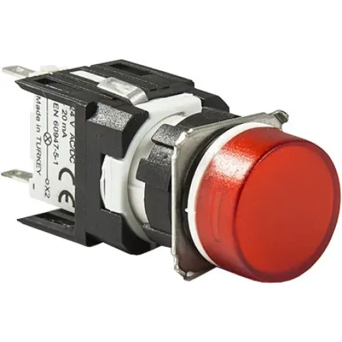 Светосигнальная арматура круглая красная LED 12-24V AC/DC Светосигнальная арматура круглая красная LED 12-24V AC/DC