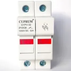 Тримач запобіжника DC1000V 1038 GYPV-32 2p з підсвічуванням Тримач запобіжника DC1000V 1038 GYPV-32 2p з підсвічуванням