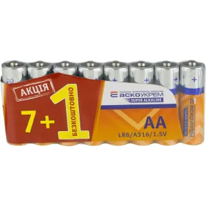 Батарейка лужна AА.LR6 АКЦІЯ (shrink 7+1) Батарейка лужна AА.LR6 АКЦІЯ (shrink 7+1)