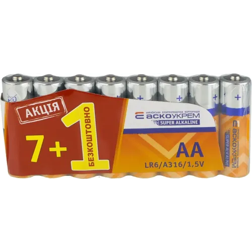 Батарейка лужна AА.LR6 АКЦІЯ (shrink 7+1) Батарейка лужна AА.LR6 АКЦІЯ (shrink 7+1)