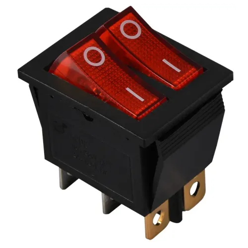 KCD2-2101N R/B 220V Переключатель 2 клав. красный с подсветкой KCD2-2101N R/B 220V Переключатель 2 клав. красный с подсветкой