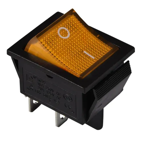 KCD2-201N YL/B 220V Переключатель 1 клав. желтый с подсветкой KCD2-201N YL/B 220V Переключатель 1 клав. желтый с подсветкой
